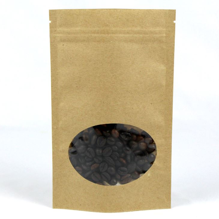 Stand Up Kraft Papirposer Med Vindue