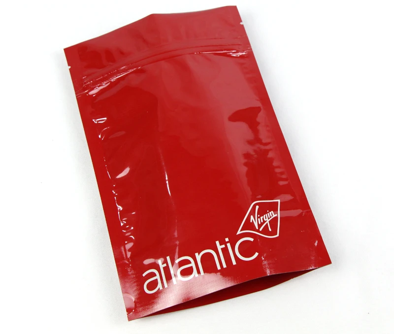 Red Aluminum Foil Stand Up Zipper Bags