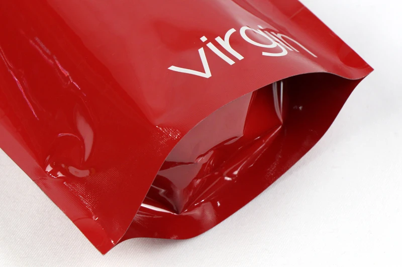 Red Aluminum Foil Stand Up Zipper Bags