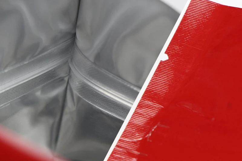 Red Aluminum Foil Stand Up Zipper Bags