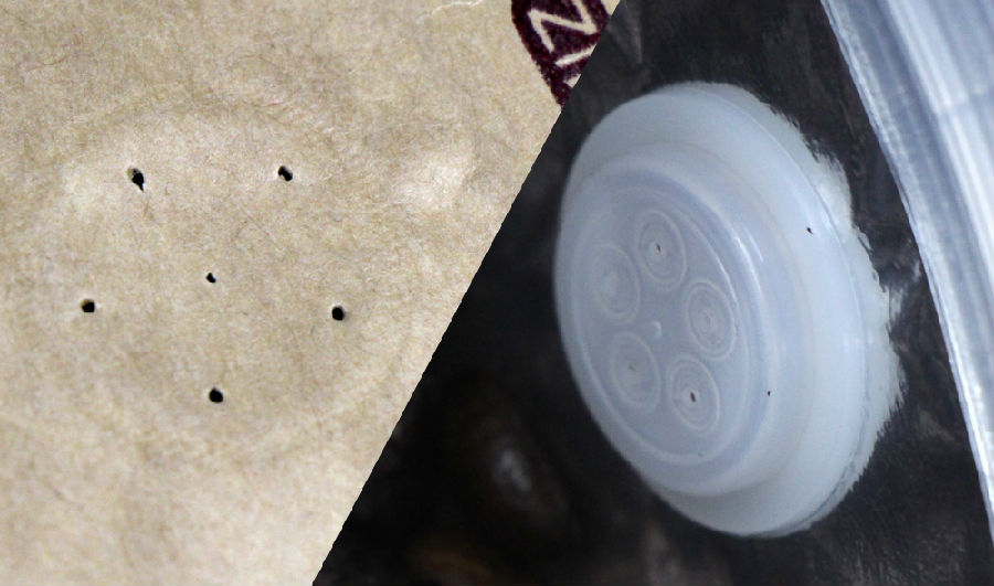 Flad bundkraftpapirpose med vale