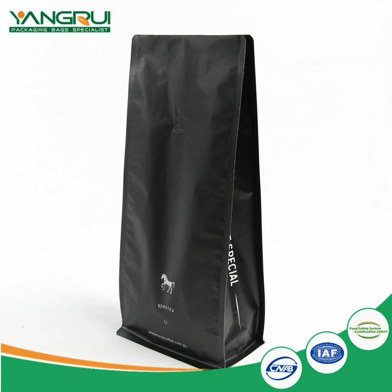 Aluminium Folie Kaffe Bag Med Ventil 8 Side Forseglet Aluminium Foil Coffee Bag With Valve 8 Side Sealed