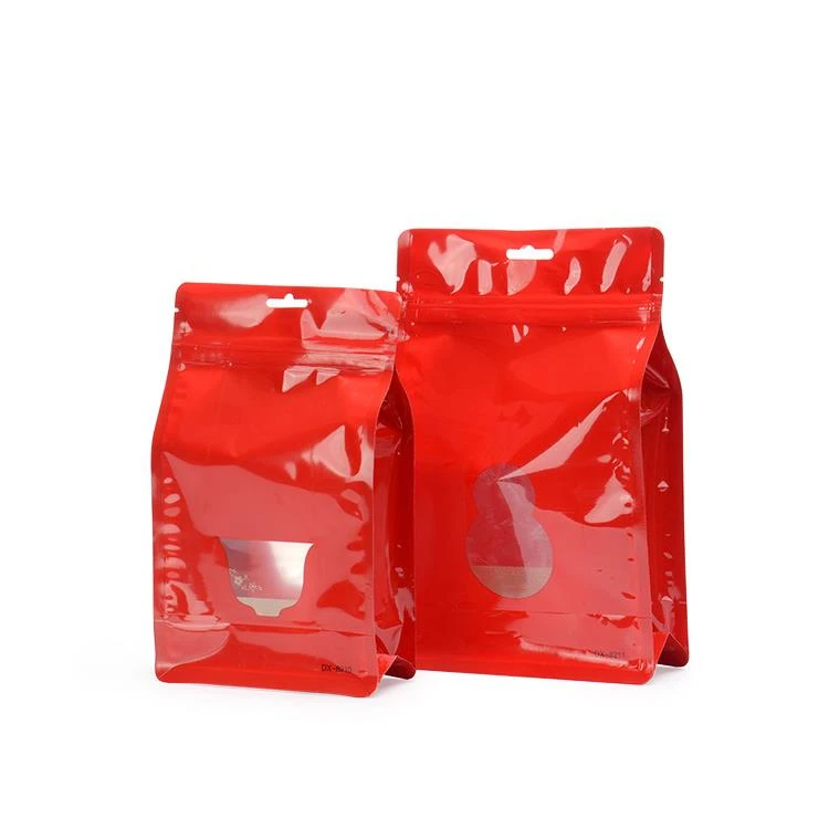 Flat Bottom Plastic Side Gusset Bag With Window