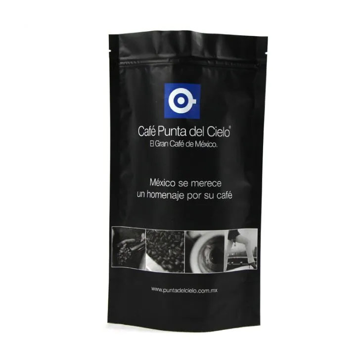 Aluminiumsfolie Stå op kaffe lynlås pose