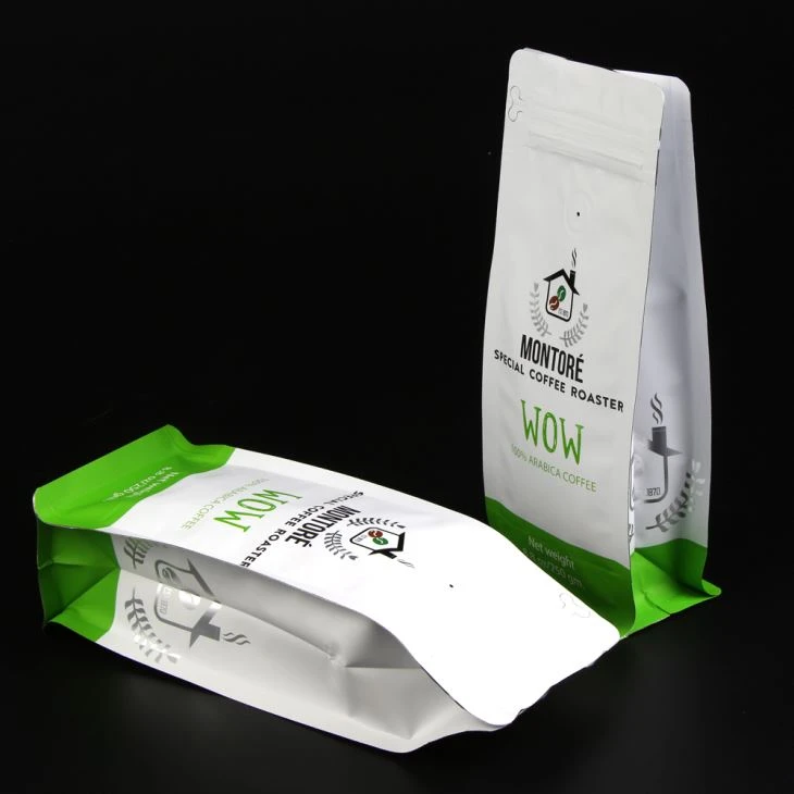 Aluminium Folie Kaffe Pouche Med Lynlås Og Ventil
