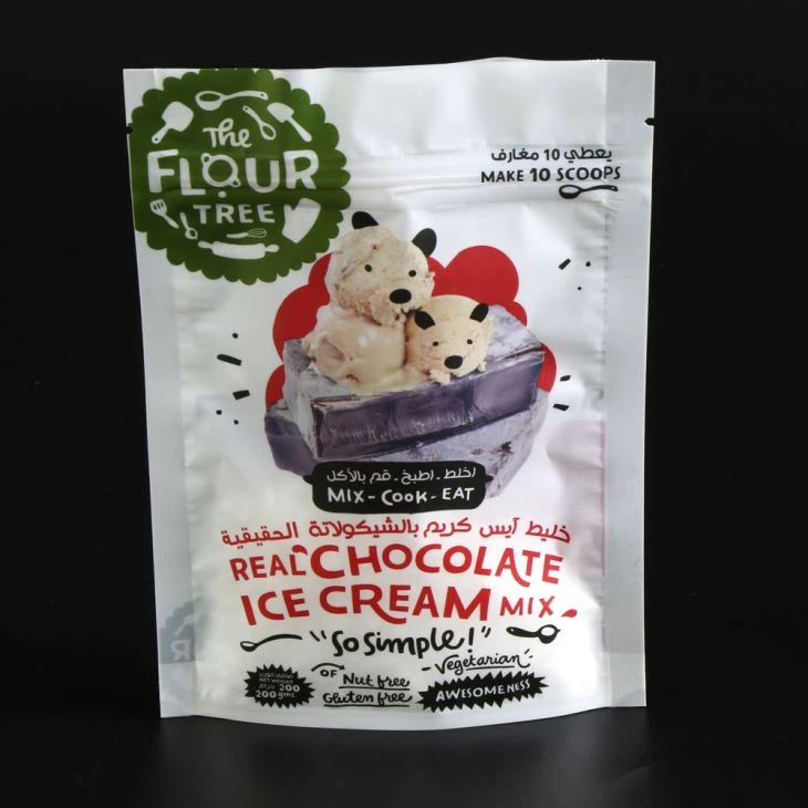 Custom Design Stand Up Plastic Food Packaging Pouch With Zipper Lock
