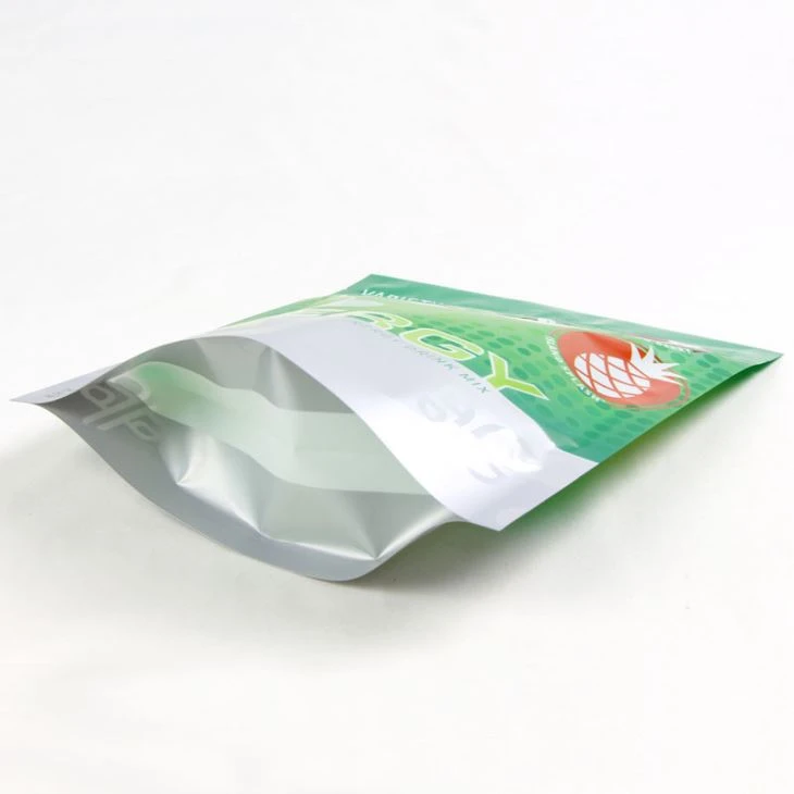 Multicolor Printing Plastic Stand Up Powdered Packaging Bag Custom