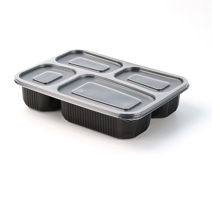 Plast 4 rum fødevarebeholdere engangs take out containere