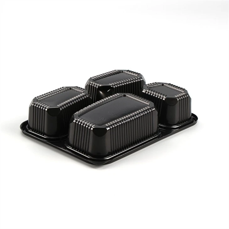 Plastic 4 Compartment Food Containers Disposable Take Out Containers