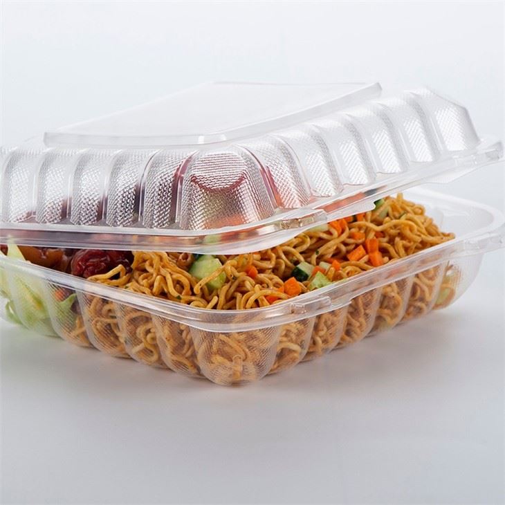 8x8inch Clear Plastic PP Hinged Take-Out Containers