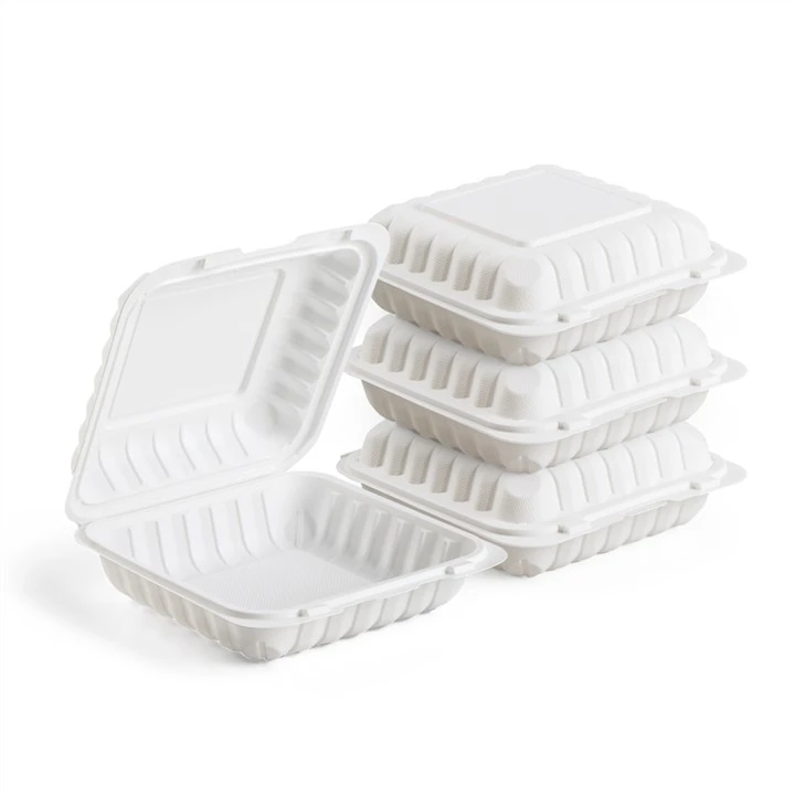 Fabrikspris 9x9 tommer engangs muslingeskal mad Take Away To Go Containere Mikrobølgebar madkasse til en hel kylling