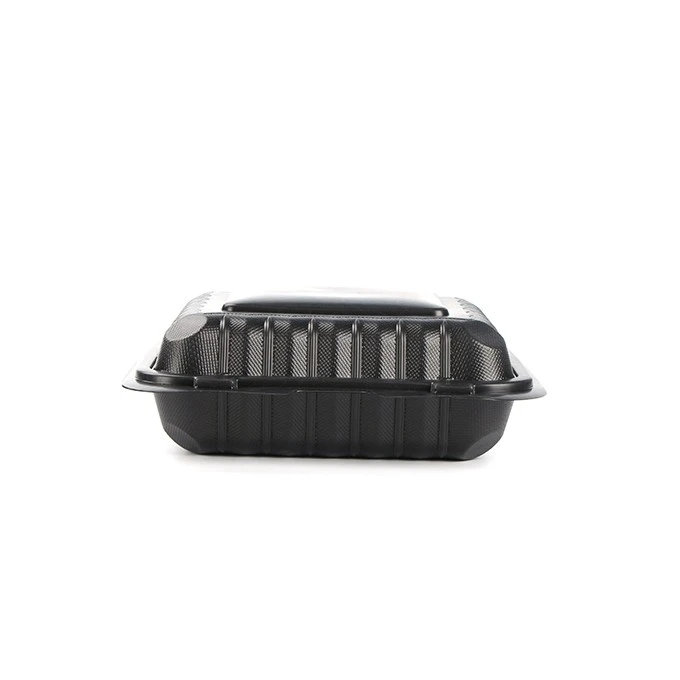 Good Quality Disposable Plastic Storage Container Microwave Take Away Bento Box Black Food Container