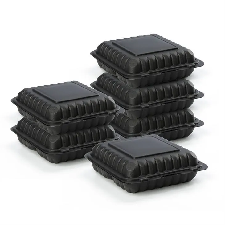 Højkvalitets mikroovn, 9x9x3 tommer Take Away Genanvendelig madopbevaring Bento Box Engangsbeholdere til måltidsforberedelser