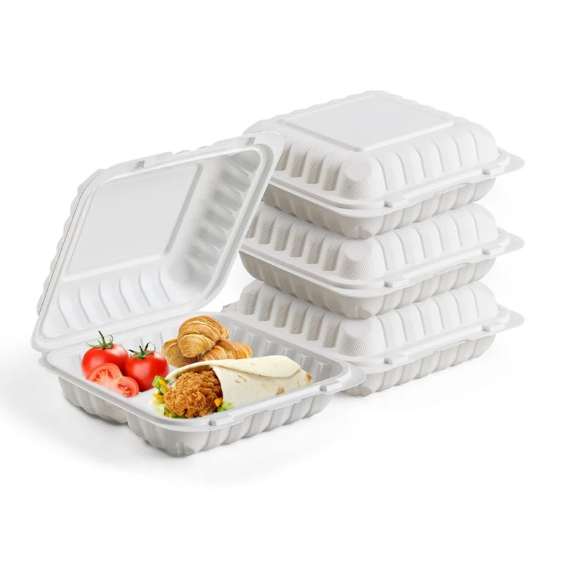 9x9 tommer Food Grade Test Mikrobølgeovn Fastfood Takeaway Clamshell engangsm...