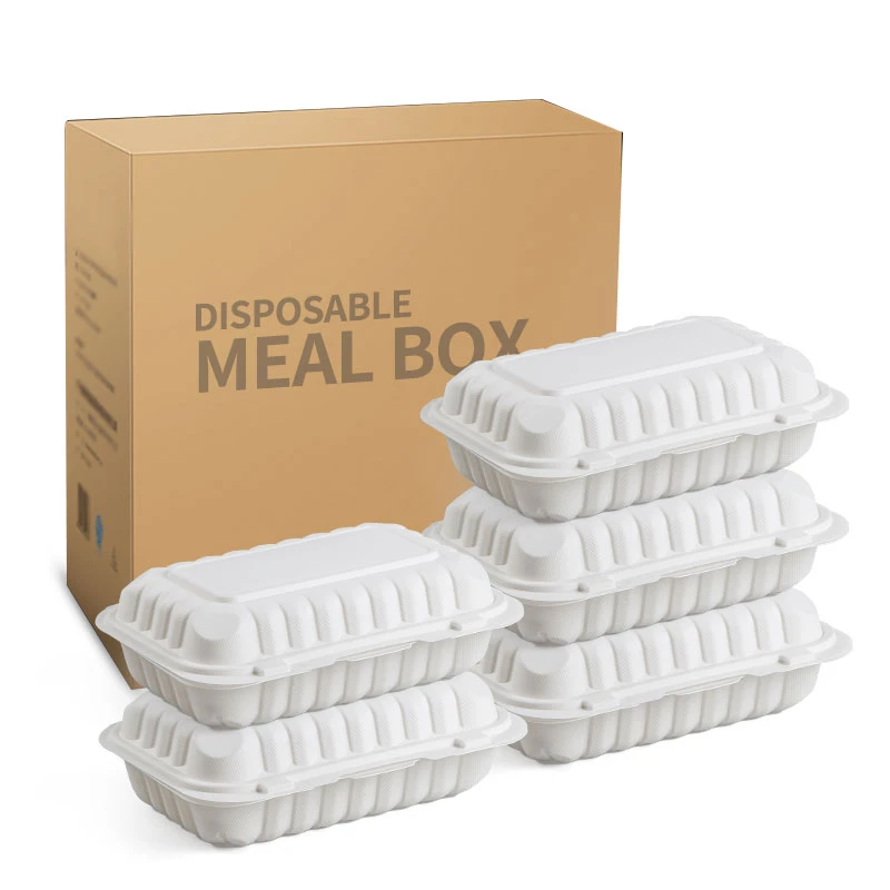 Biologisk nedbrydelig fødevareemballage Økobeholdere Hot Food Clamshell Conta...