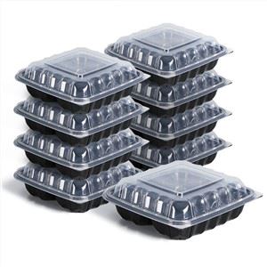 Dobbelt farve plastik madbeholder Clamshell