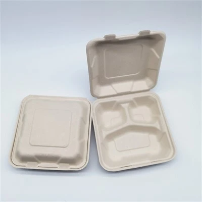 Papirpulp Food Container Clamshell