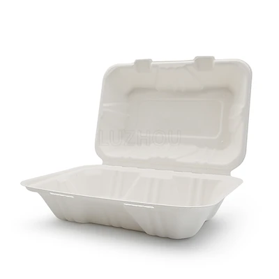 To Go Containere Bagasse hængslet