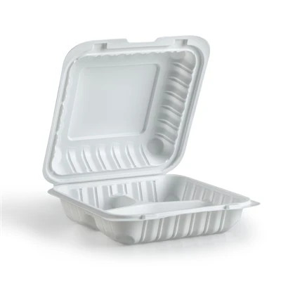 Hvid madbeholder til take away