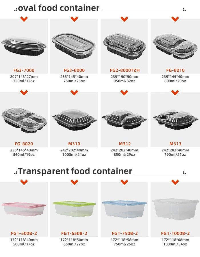 disposable plastic food containers
