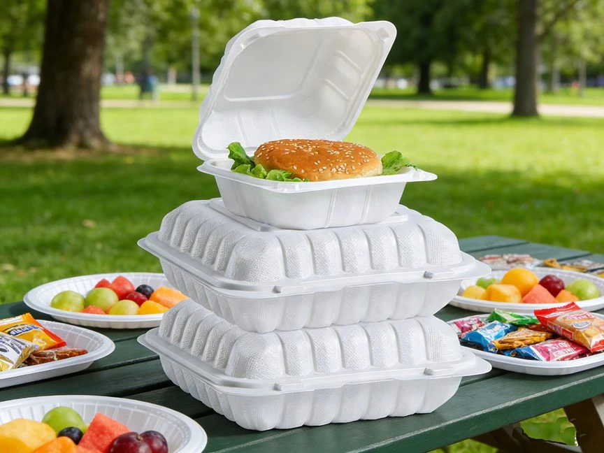 white takeout boxes
