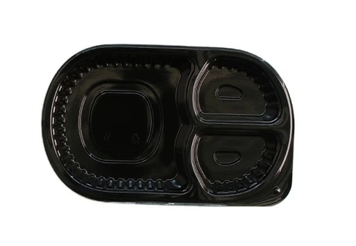 Oval 3 Compartment Food Containerpng