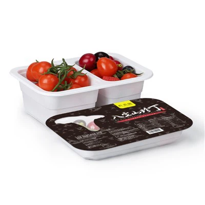 White Plastic Food Trays