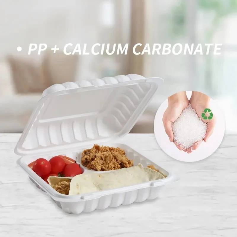 White Hinged Lid Container